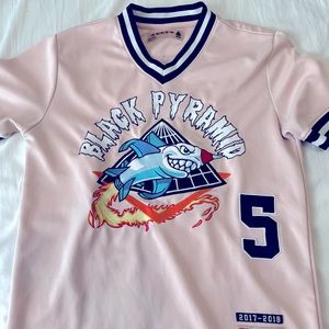 Black Pyramid Jersey, Pink, black, white, orange, in good condition